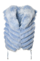 Silk Reversible Short Vest Soft Chambray