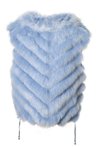 Silk Reversible Short Vest Soft Chambray