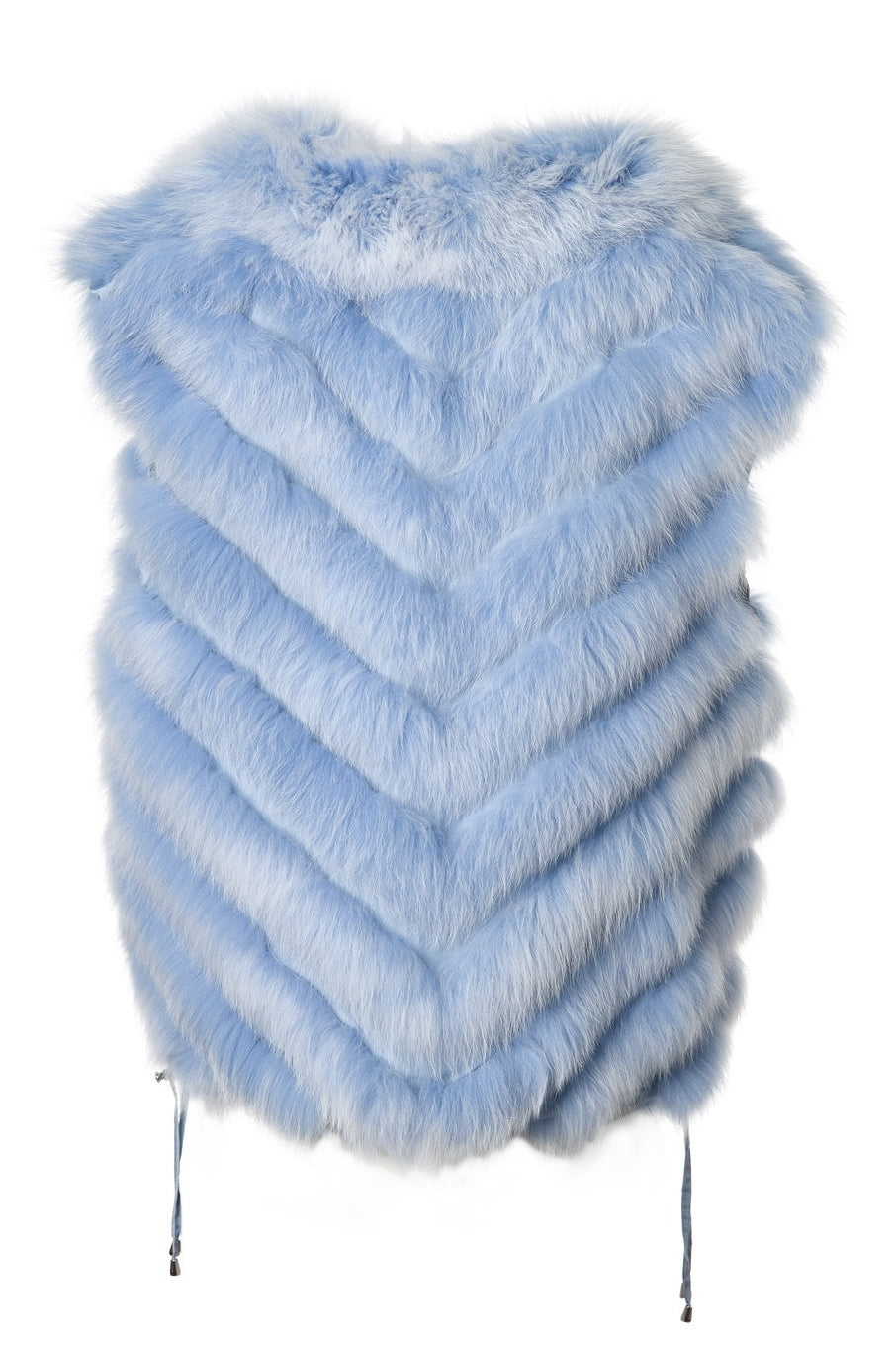 Silk Reversible Short Vest Soft Chambray