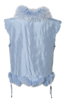 Silk Reversible Short Vest Soft Chambray