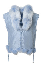 Silk Reversible Short Vest Soft Chambray