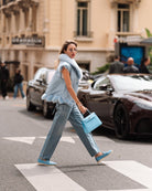 Silk Reversible Short Vest Soft Chambray