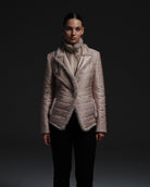 Nylon Jacket with Detachable Mink Bodice Cream