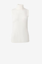 Merino blend sleeveless turtleneck