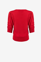 Fine merino blend sweater rushed sleeve detail