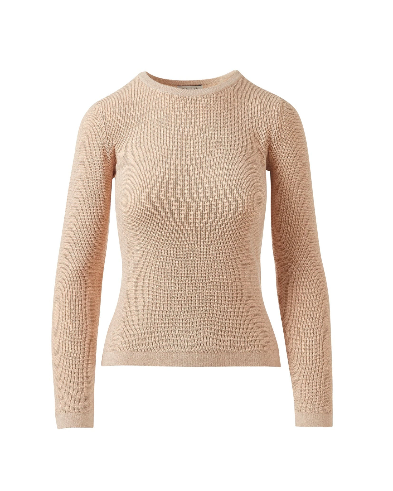 Beige long-sleeve shirt on a white background