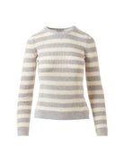 Striped sweater with long sleeves on a white background
