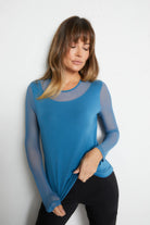 Anatomie Kim Mesh Sleeve Top