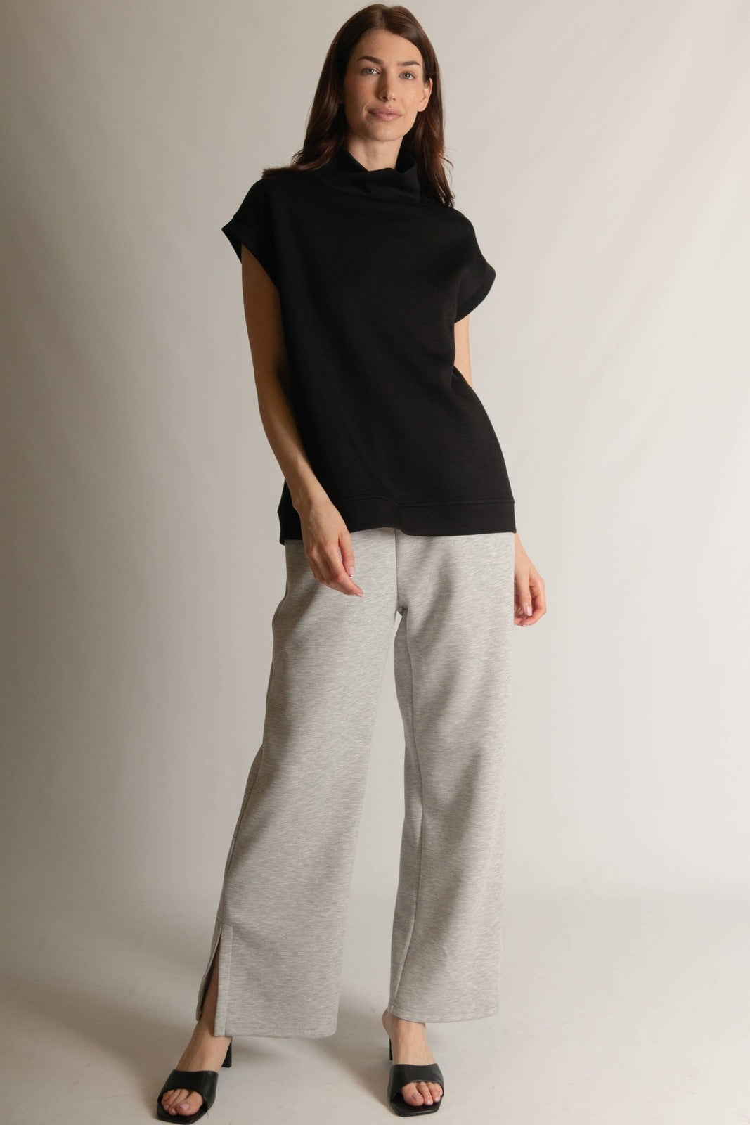 Butter Modal Oversized Mock Neck Cap Sleeve