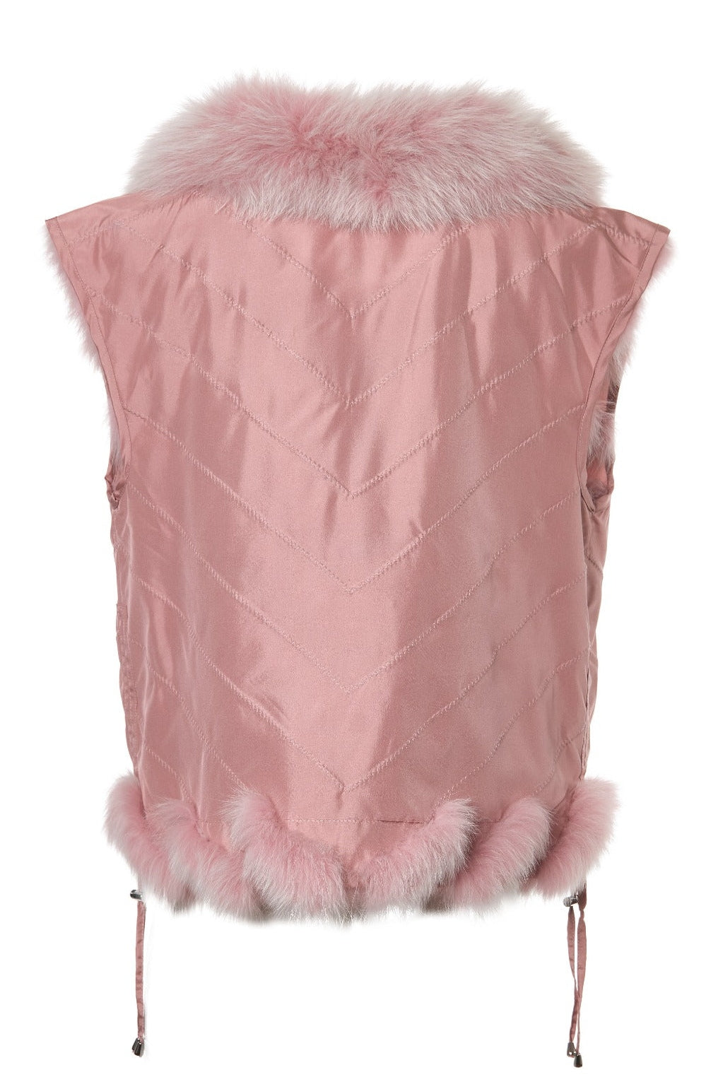 Silk Reversible Short Vest Soft Lilas Lunar