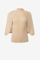 Fine merino blend sweater with cape