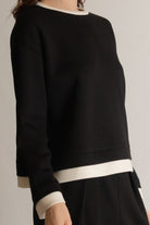 Butter Modal Contrast Border Long Sleeve Top