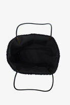 Akimbo East West Tote Bag Black Shearling